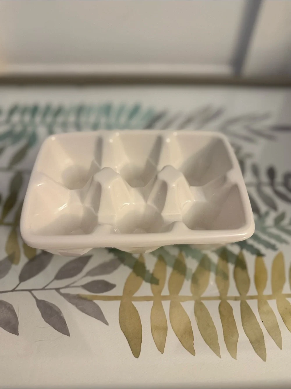Williams-Sonoma Glossy White Ceramic Egg Holder